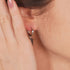 Grey | .925 Sterling Silver | Mermaid Glass Pebble Huggie Earrings